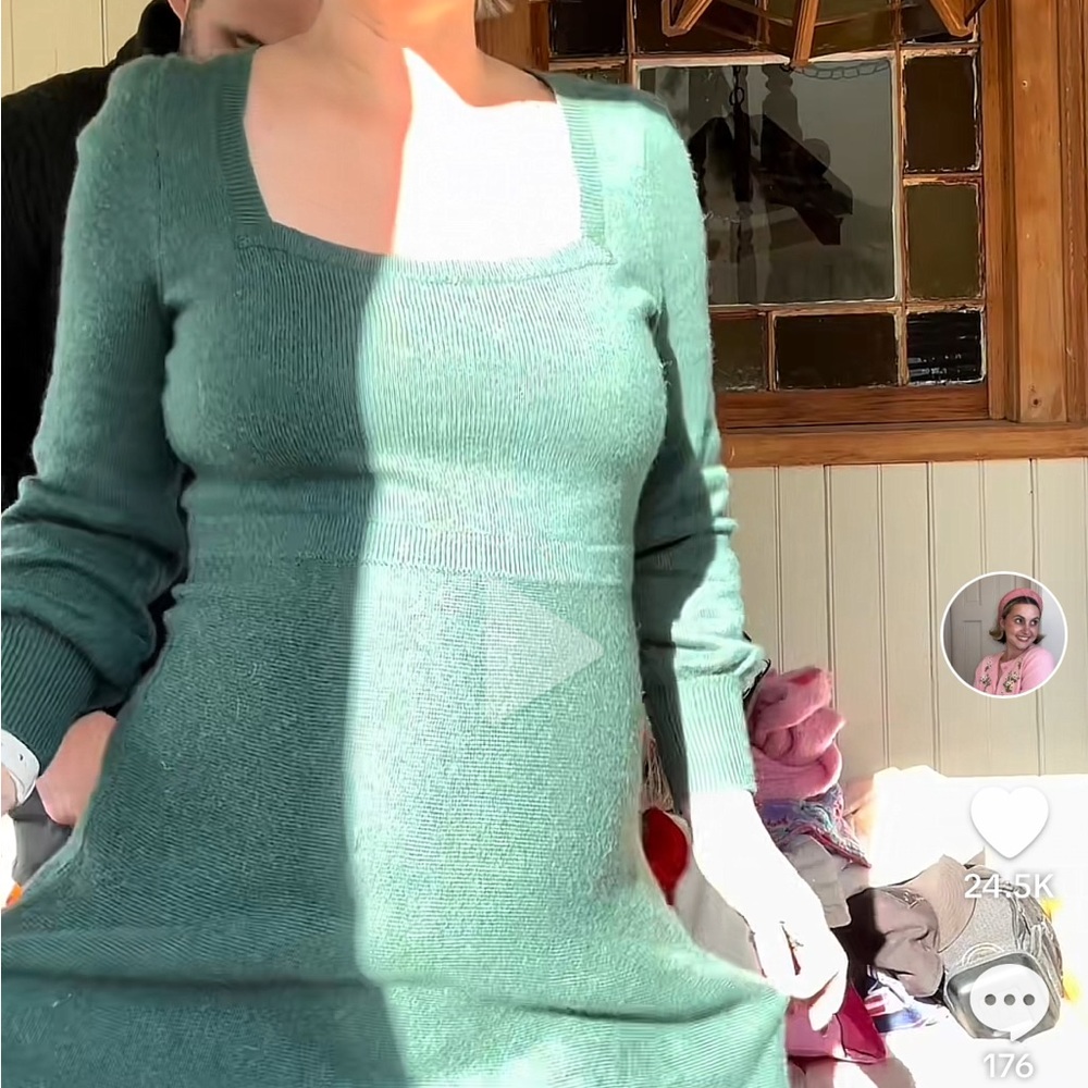 Boden sweater dress green